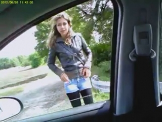Horny street babe Romanian Blowjob and Smallow